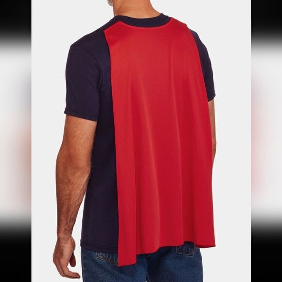 Superman Movie Cape T Shirt 2X DC Comics Book Costume Cosplay Man of Steel - Picture 9 of 10